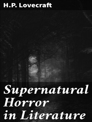 cover image of Supernatural Horror in Literature